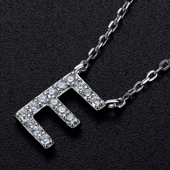 Diamond Moissanite Pave Initial “E” Letter Dainty Chain Adjustable Necklace - Picture 2 of 7
